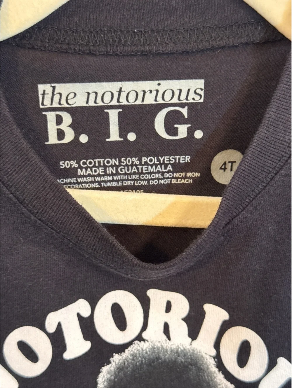 The Notorious B.I.G. Graphic T-Shirt Black 4T